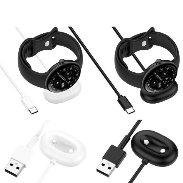 USB-A USB Type-C Interface Magnetic Fast Charging 1 Meter Cable Base Accessories Brand Watch Charger For Google Pixel Watch 4 Vue