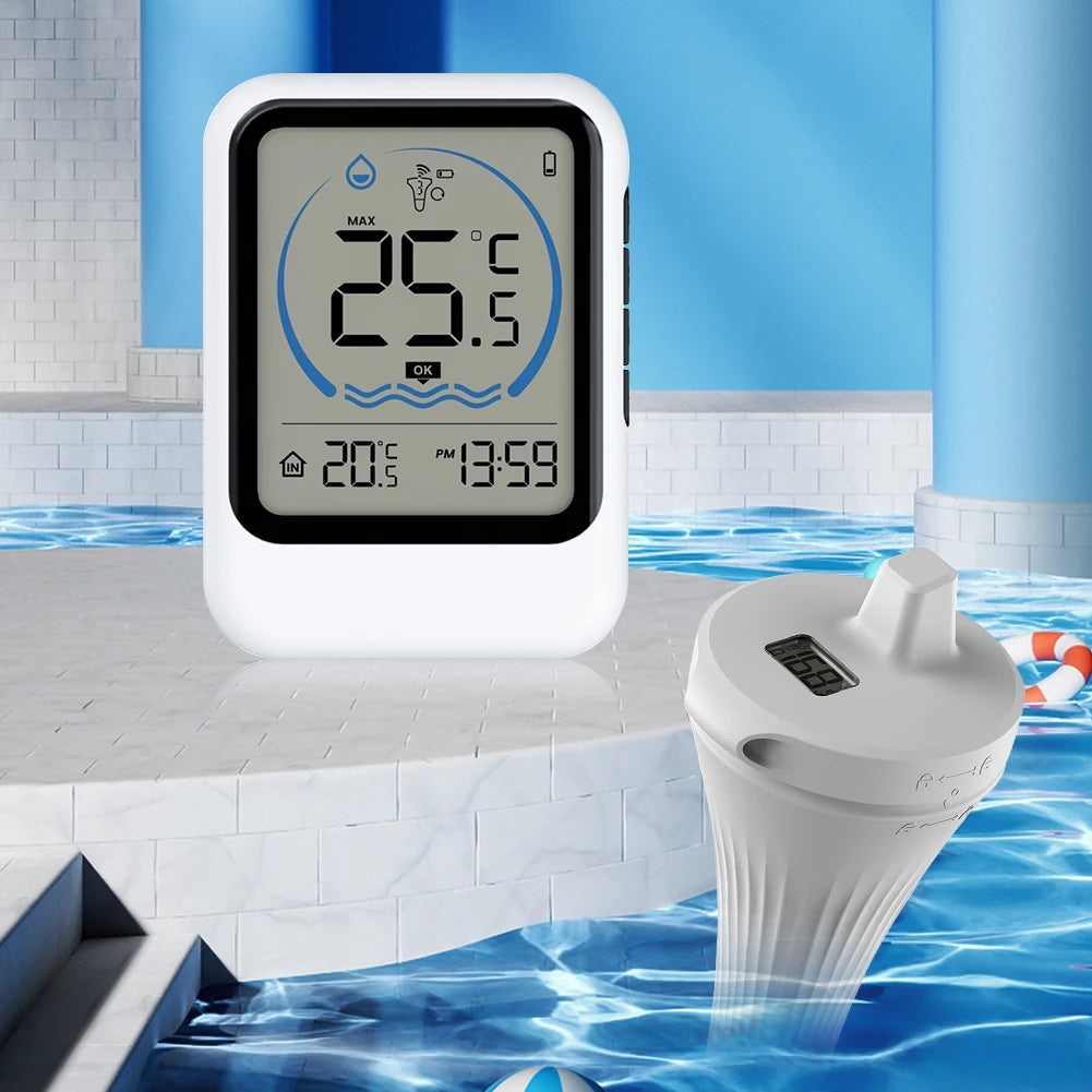 Smart Pool Thermometer IPX7 Waterproof Floating Pool Thermometer Easy Read Swimming Pool Thermometer for Swimming Pools Vue China Mainland
