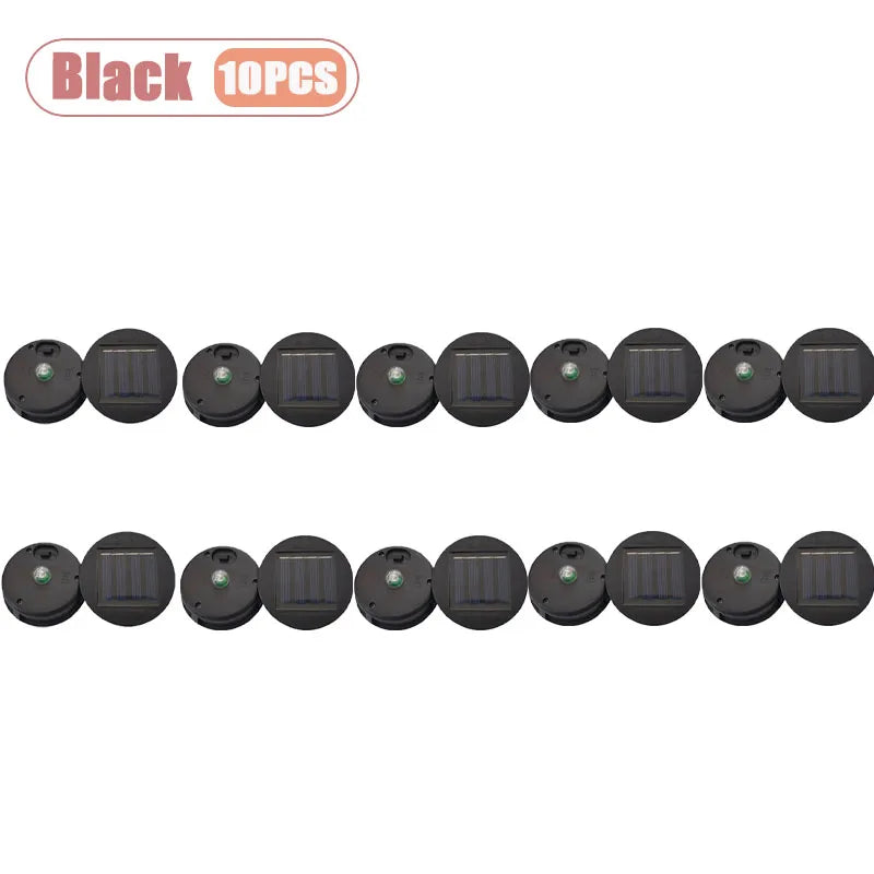 1-20PCS Novelty Hollow Solar Projection Lamp Replacement Cover Waterproof Pattern Light Shade Decorative Garden Accessories Vue Black-10PCS