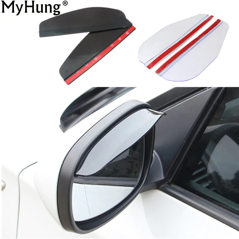 Universal Car Rain Shield Auto Rear Mirror Guard Rearview Car Rain Eyebrow PVC Auto Mirror Rain Shield 2 Pcs Car-Styling Vue