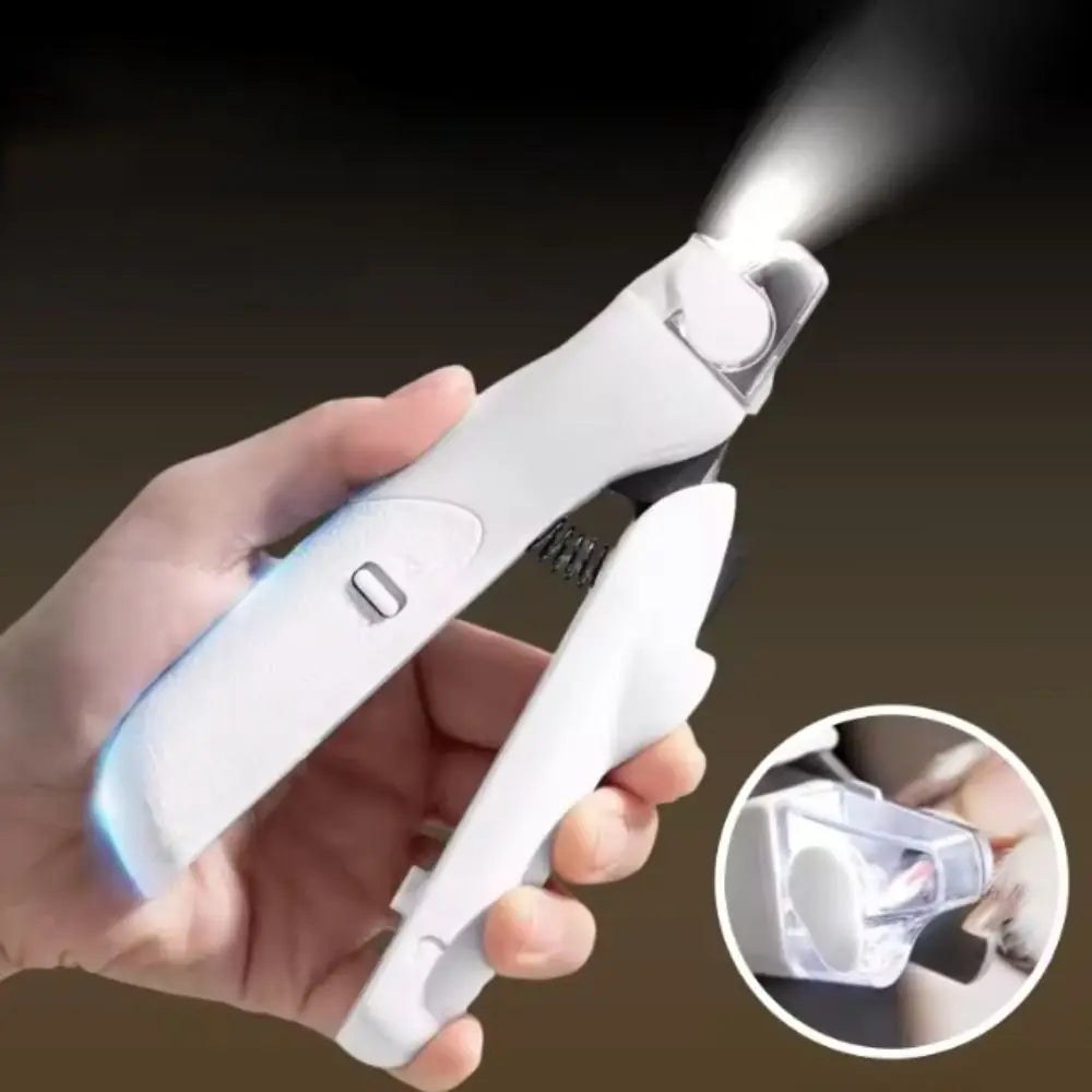 With LED Pet Nail Clipper Splash Guard Labor-saving Pet Nail Trimmer High Hardness Spring Design Pet Nail Cutter Vue
