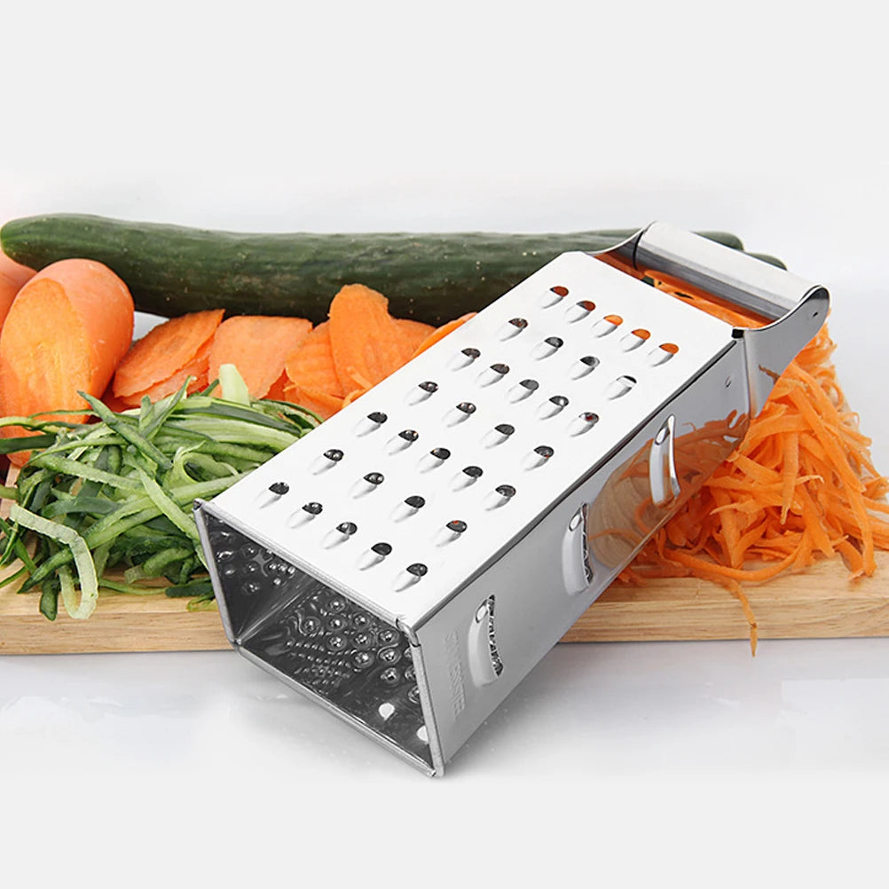 Stainless Steel Box Grater Multipurpose 4 Sided Graters for Kitchen Vegetables Fruits Cheeses Vue Default Title