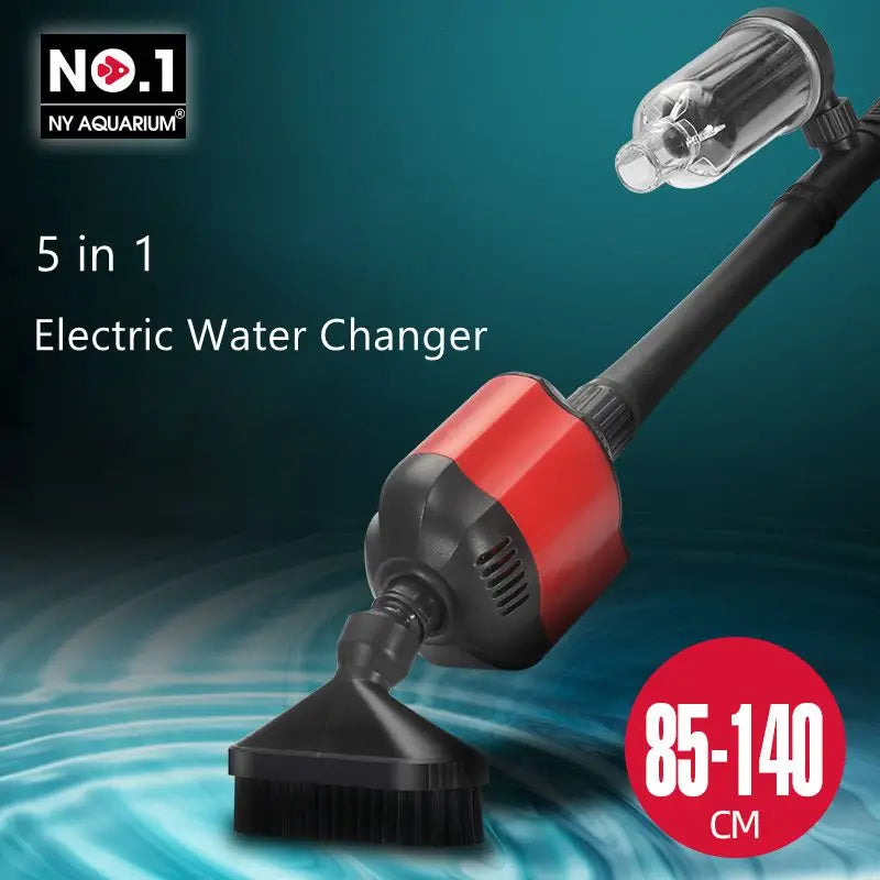 1set NY Electric Water Changer 5 in 1 Multifunction Sewage Suction Pump Fish Tank Sand Washer Clean Fish Feces Vue