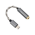 Hot-Type C Headphone Adapter CX31993 32Bit 384Khz Audio Decoding Cable Type C To 4.4Mm DAC Amp Adapter Vue SilverGray B
