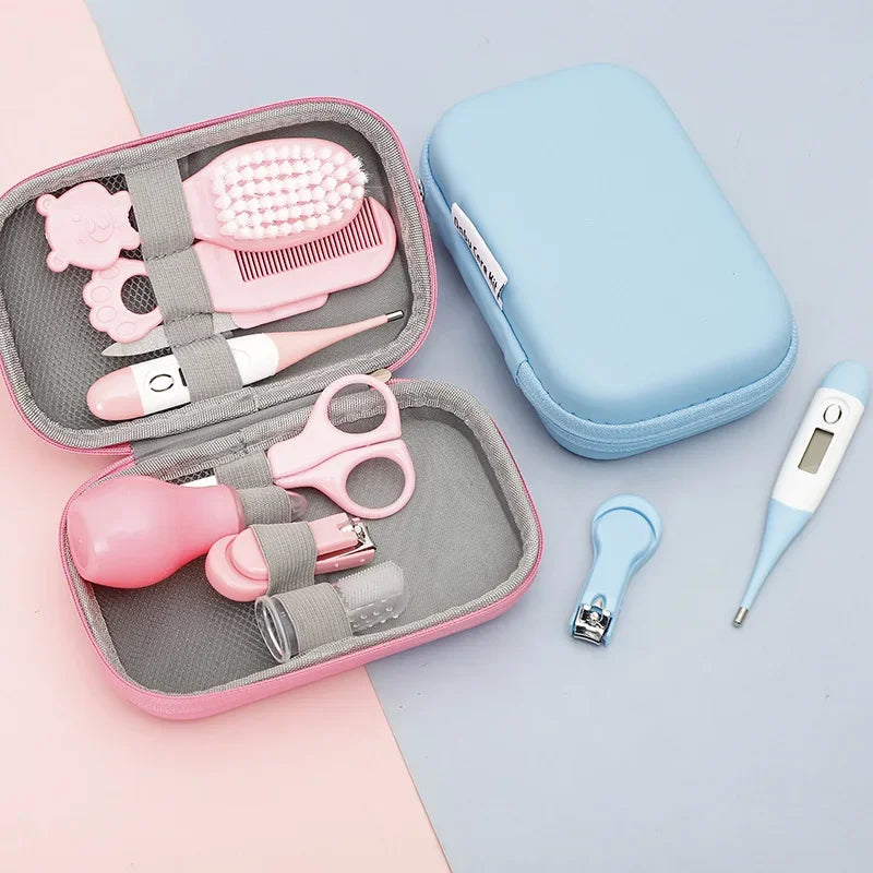 vvocci 8PCS Child Care Cleaning Set Nail Clippers Comb Massage Soft Bristle Brush Set Kit Vue