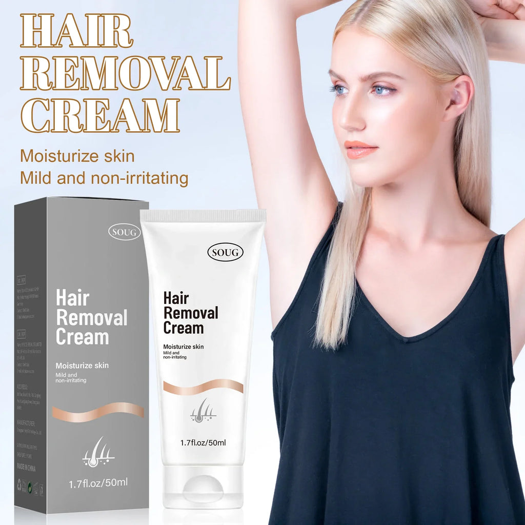 Intimate Area Hair Removal Cream Painless Formula with Growth Inhibitor for Men Women Smooth Lasting Results Body Care Vue