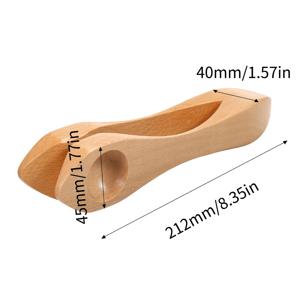 Wooden Musical Spoon Folk Percussion Instrument Natural Wood Folk Sound Traditional Percussion Spoons Great Gift for Children Vue