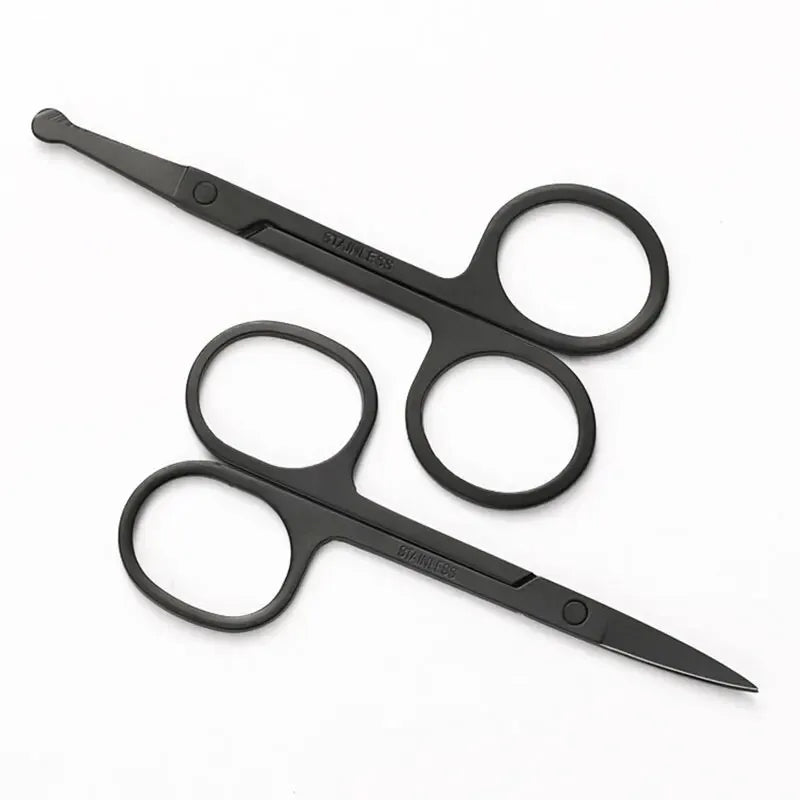 Nose Hair Trimmer, Stainless Steel Round-Tip Safety Scissors for Nose and Ear Hair, -Free, Battery-Free, Portable, Washable Vue