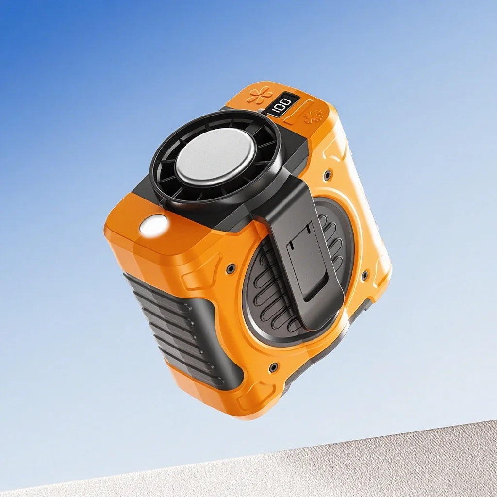 8000mAh Waist Clip Fan 199 Wind Speeds Refrigeration Hanging Neck Vue