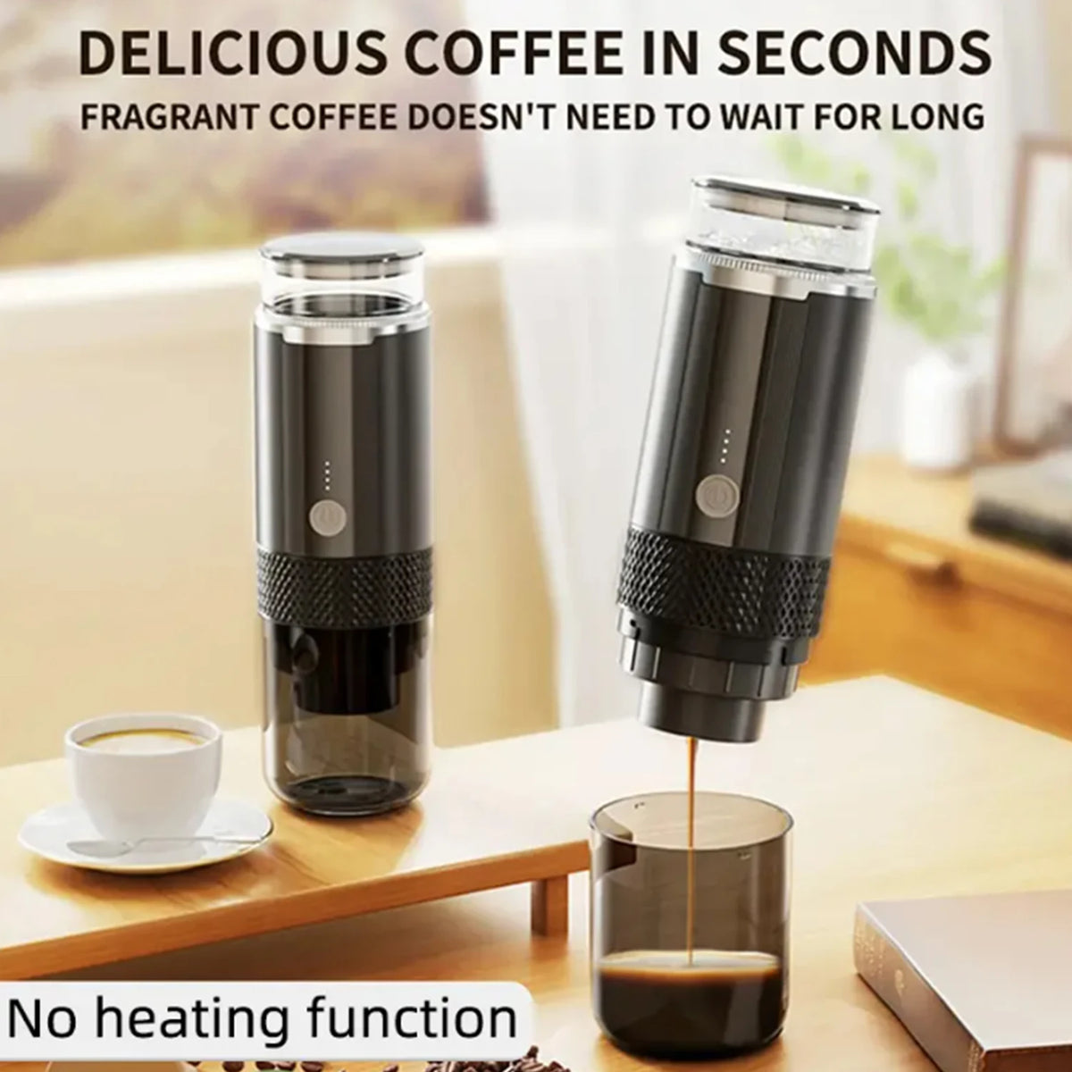 VIHAM Portable Rechargeable Espresso Maker for Travel & Camping Portable Espresso Maker Vue
