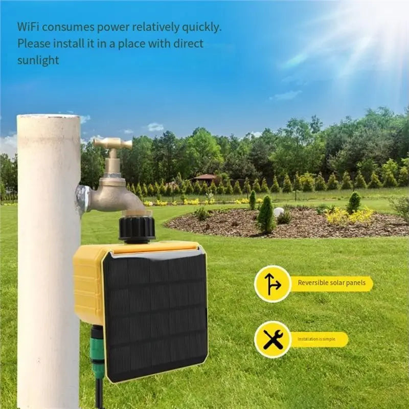ABKW-Smart Automatic Control Tuya Wifi Solar Irrigation Timer System Outdoor Water Timer Garden Watering Tool Vue