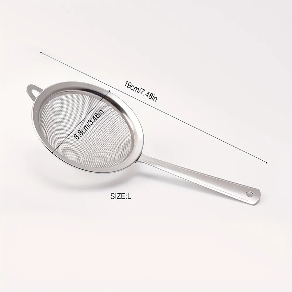 Stainless Steel Matcha Sifter Very Fine Mesh Rust-proof Tea Strainer Vue Silver-8.5cm