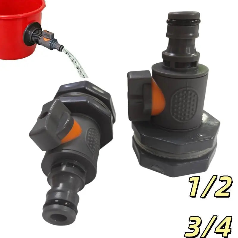PVC IBC Water Bucket Adapter 1Pcs Water Tank Adapter With Valve Durable Connector For Outdoor Water Storage System Vue