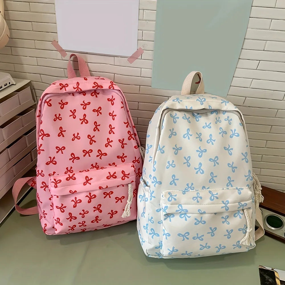 Cute Bowknot Rucksack for Teen Girls College School Travel Commute Casual Lightweight Stylish Sports Backpack Vue