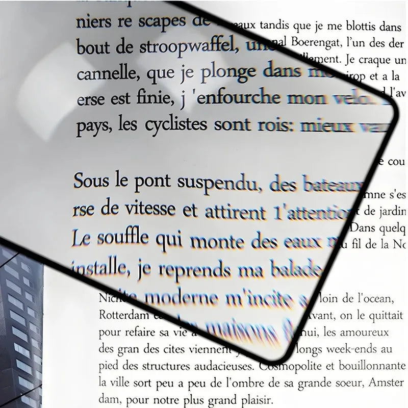 Full Page Large Sheet Magnifier Magnifying Glass Reading Aid Glass Page Magnifying Lens Reading Magnifier Vue