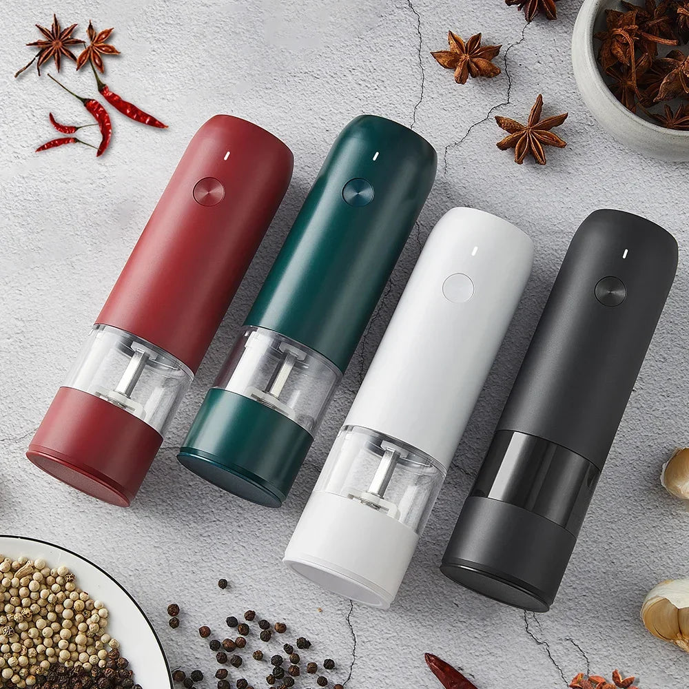 ZZHD 5 In 1 Adjustable Electric Pepper Salt Spice Mill Grinder Seasoning Kitchen Tools Grinding For Cooking Restaurant Vue
