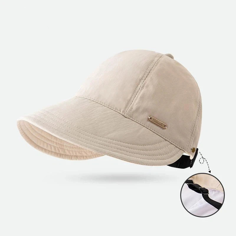 Women's Wide-Brimmed Sun Hat Quick-Drying Waterproof Can Be Worn Over A Face Mask Or Under A Helmet Vue Beige one size
