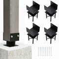 4-Pack 6x6 Post Base Brackets U-Shaped Steel for Concrete Pergola Post Base Bracket Vue United States