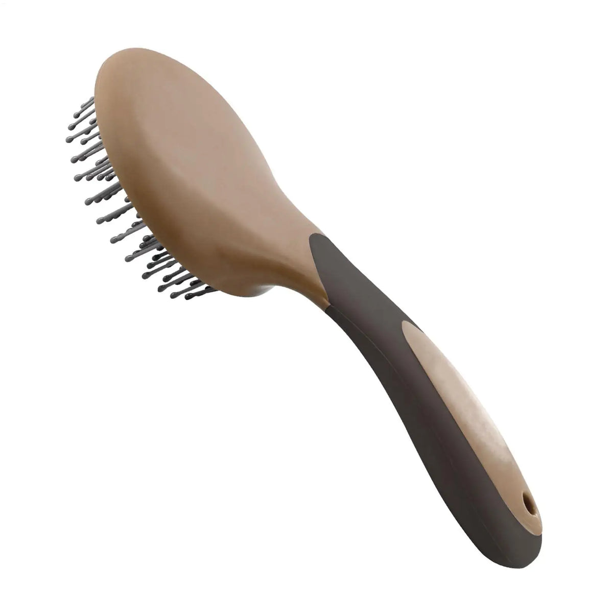1pcs Horse Mane & Tail Brush Round Shaped Soft Rubber Grip Needle Bristles Stable Cleaning Kit Horse Grooming Brush Random Color Vue