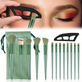 15PCS Eyeshadow Stencil & Brush Set - Cut Crease Templates with Soft Bristles for Quick Makeup, Reusable & Travel Kit Vue Default Title