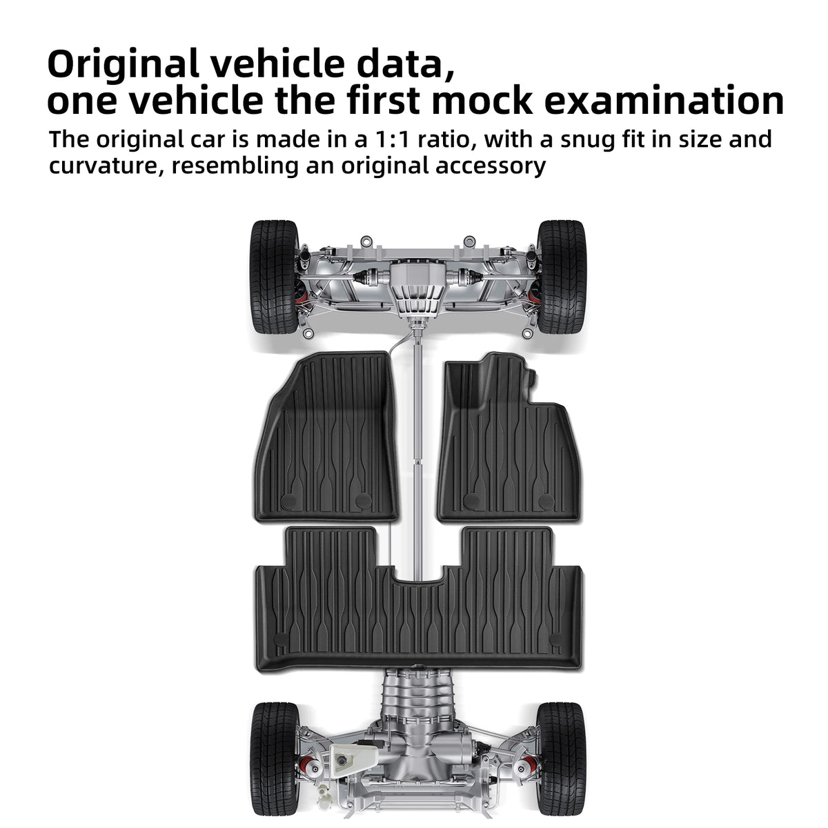 Smabee Right Drive for BYD Seal 2022-2025 Car All -Weather Floor Mats TPE 3D Foot Mat Waterproof Interior Accessories Black Vue