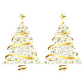 Christmas Window Clings Decor Golden Tree Static Stickers for Doors & Windows Apply & Remove, for Fun Holiday Decor for Home Vue Yellow 2pcs