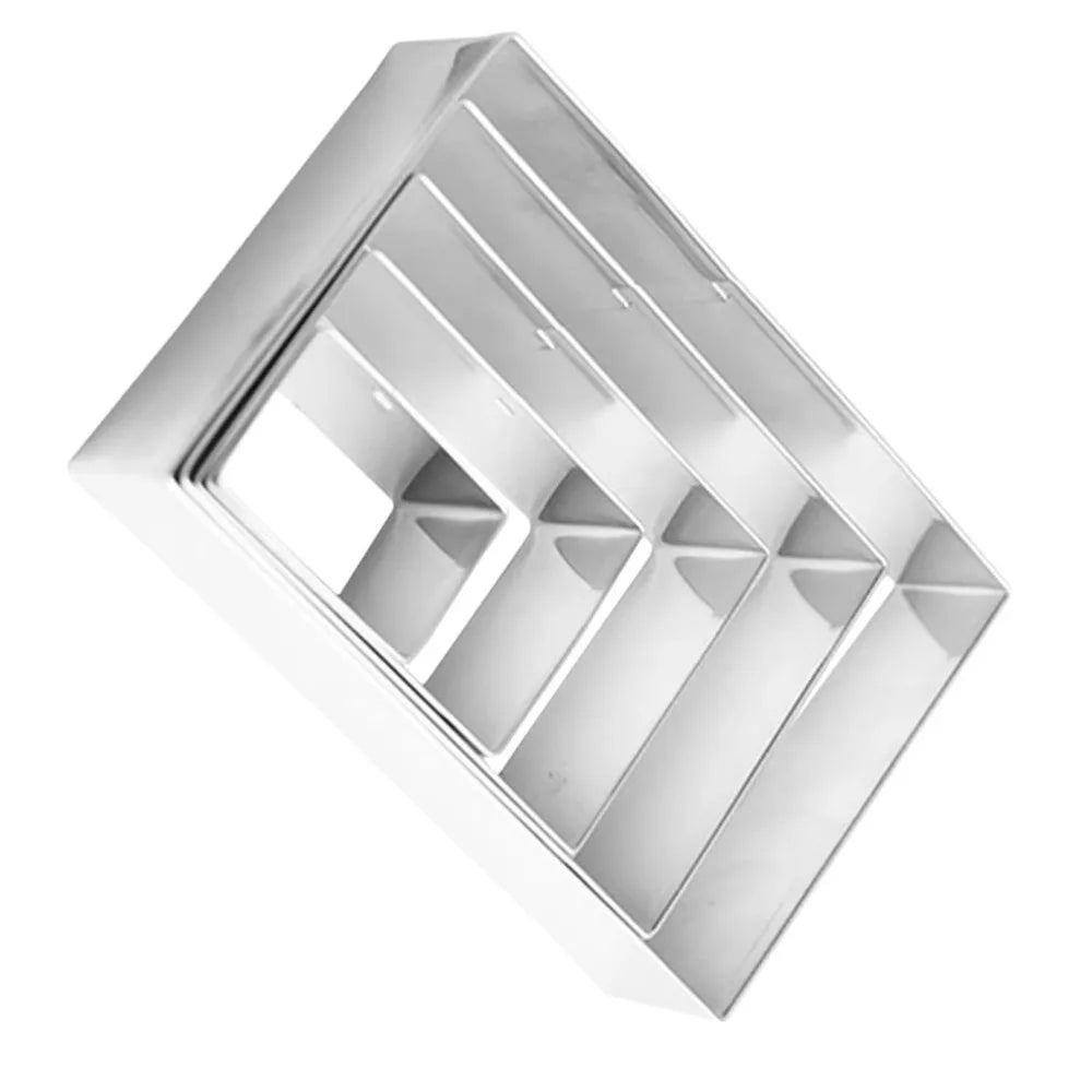 5Pcs/Set Bake Tools Stainless Steel Biscuit Mold Rectangle Convenient Cookie Cutter DIY Portable Dough Mold Kitchen Vue