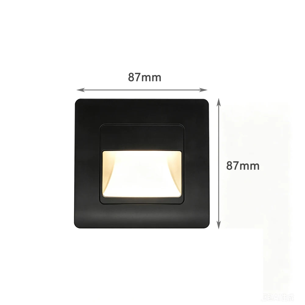 SANDIY Radar Sensor Recessed Stair LED Wall Light | Motion Night Recessed Wall Sconce Vue