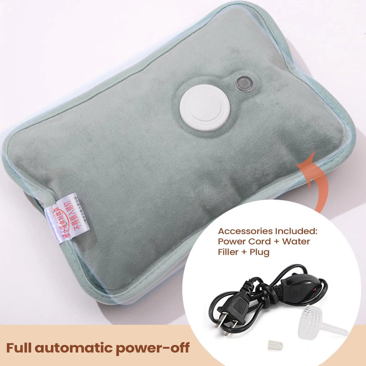 Hot Water Bottle Rechargeable Leak-Proof Hand Warme Hot Water Bag with Soft Cover for Period Cramps Muscles Neck Legs Belly Body Vue