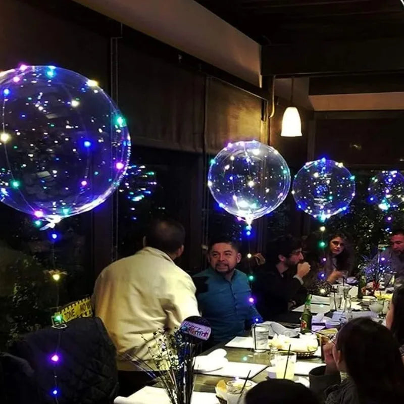 Christmas LED Transparent Balloon Wedding Birthday Party Decoration Glowing Bubble Balloon Holiday Party Accessories Vue