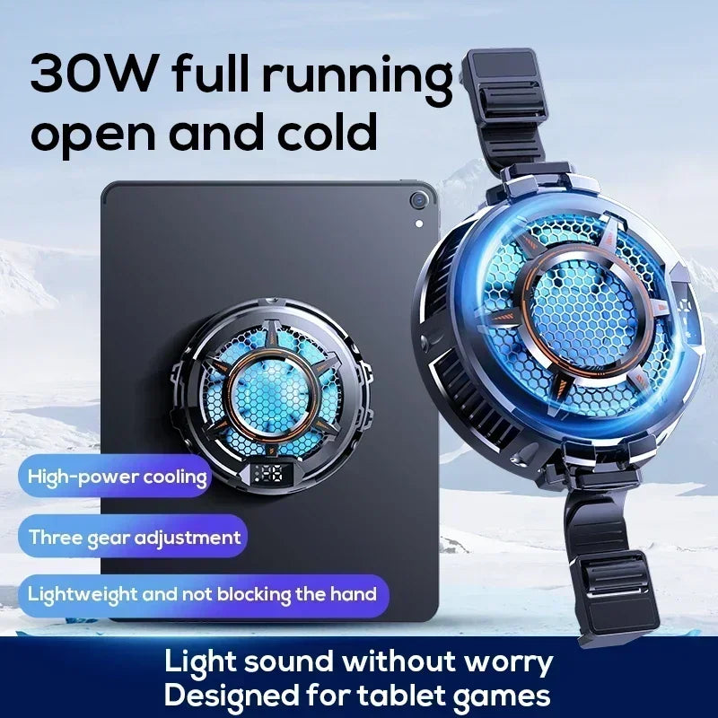 New Temperature Display Magnetic Tablet Cooler 30W Cooling Radiator For iPad Cooling Pad Portable Laptop Cooling radiator Vue