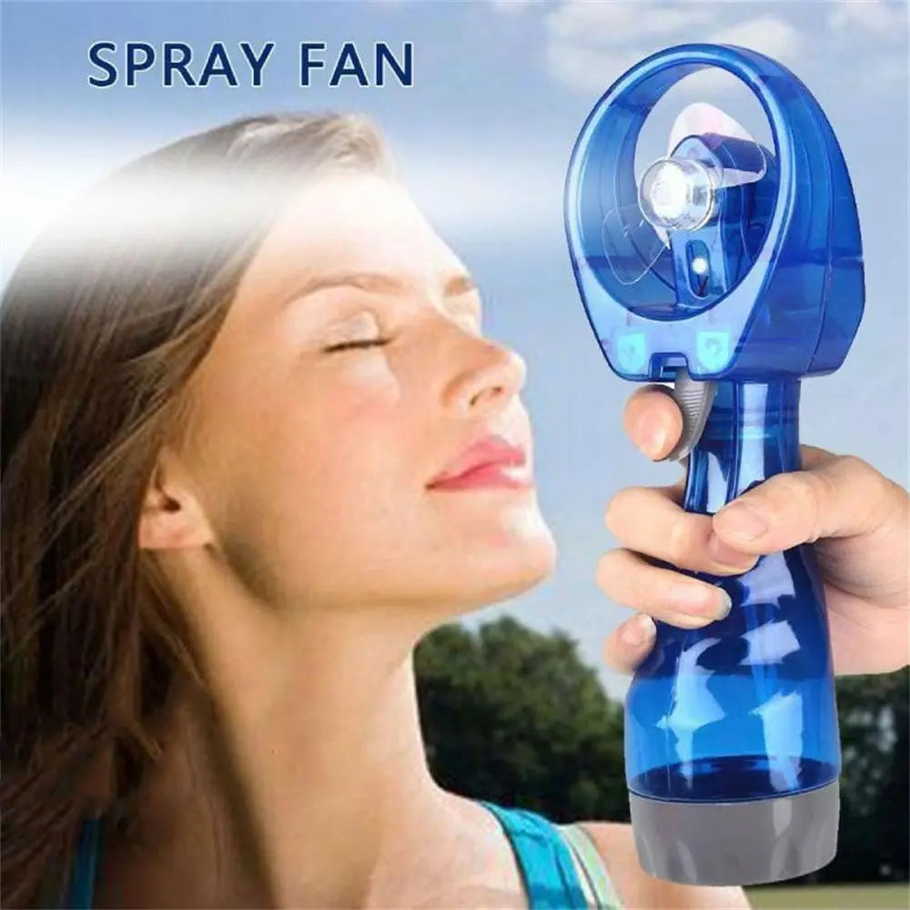 Handheld Desk Air Misting Mini Water Spray Hand Held Fan Battery Power