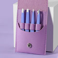 4pcs Professional Tweezers Set - Perfect For Eyebrow Hair Removal, Splinter & Ingrown Hair Removal & For Men & Women Vue Purple bag