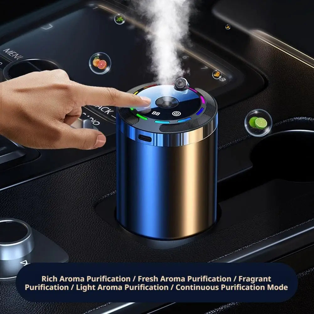 Starry Sky Projection Nano-atomization Remove Odor Cologne Humidifier Multi-mode Adjustment Intelligent Car Aromatherapy Machine Vue