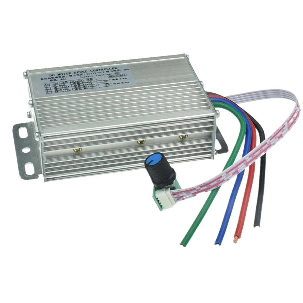 DC12-36V Motor Speed Controller 40A Speed Range PWM Motor Governor Brush Motor Regulating Controller with Potentiometer Vue