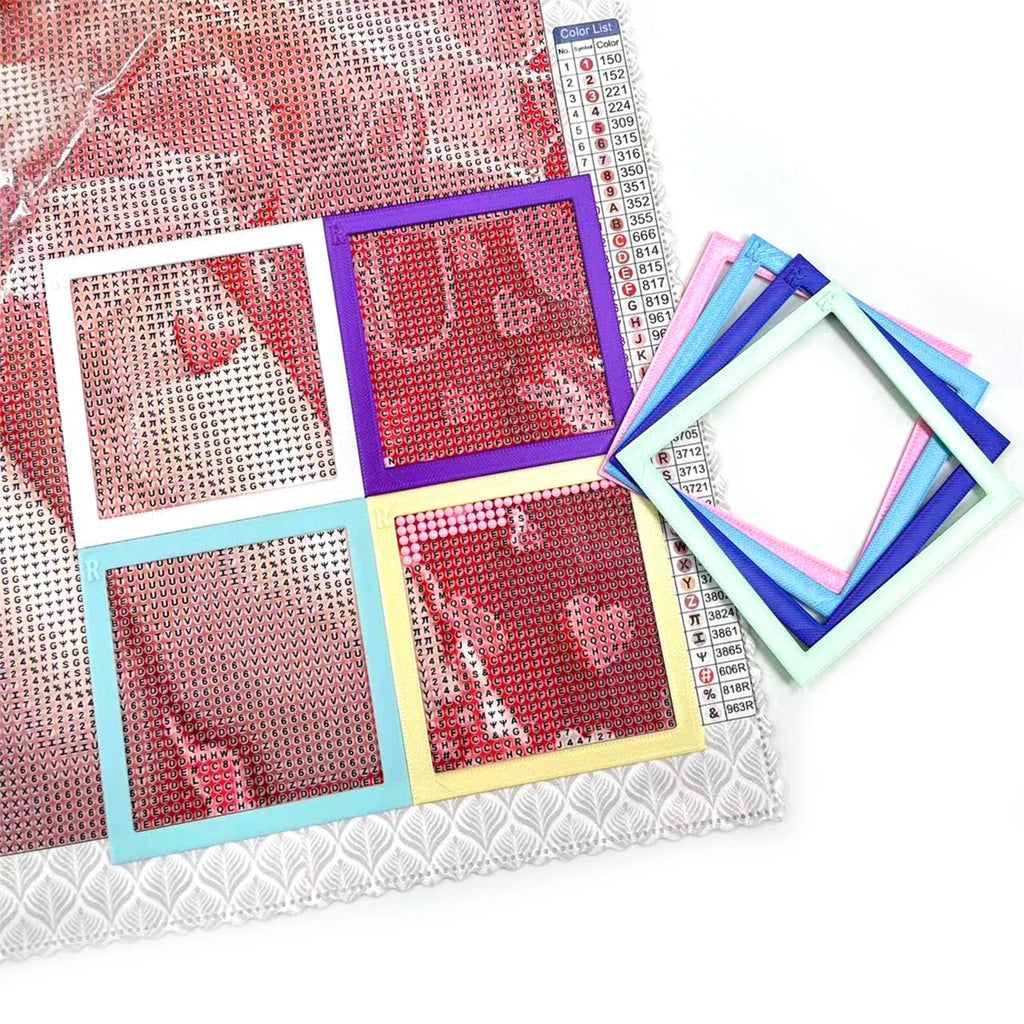 APWIKOGER 2Pcs Diamond Painting Positioning Frame | Beginner Tool Diamond Painting Tool Vue