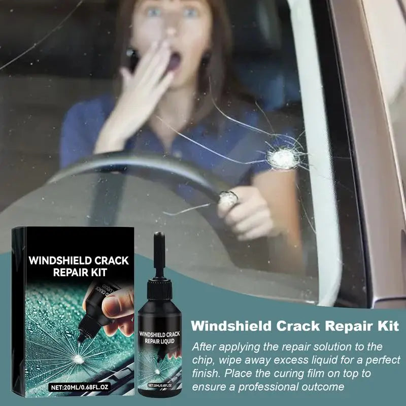 20ml Nano Glass Repair Fluid Car Windshield Repair Kit for Scratches and Cracks Environmentally Friendly Auto Glass Repair Tool Vue
