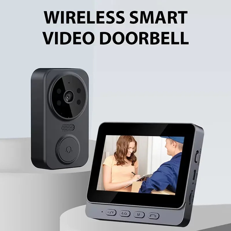 Wireless Video Doorbell Camera Bundle, Smart Security Camera with Night Vision, 2.4G WiFi, HD, Motion Detection, Cloud Storage Vue