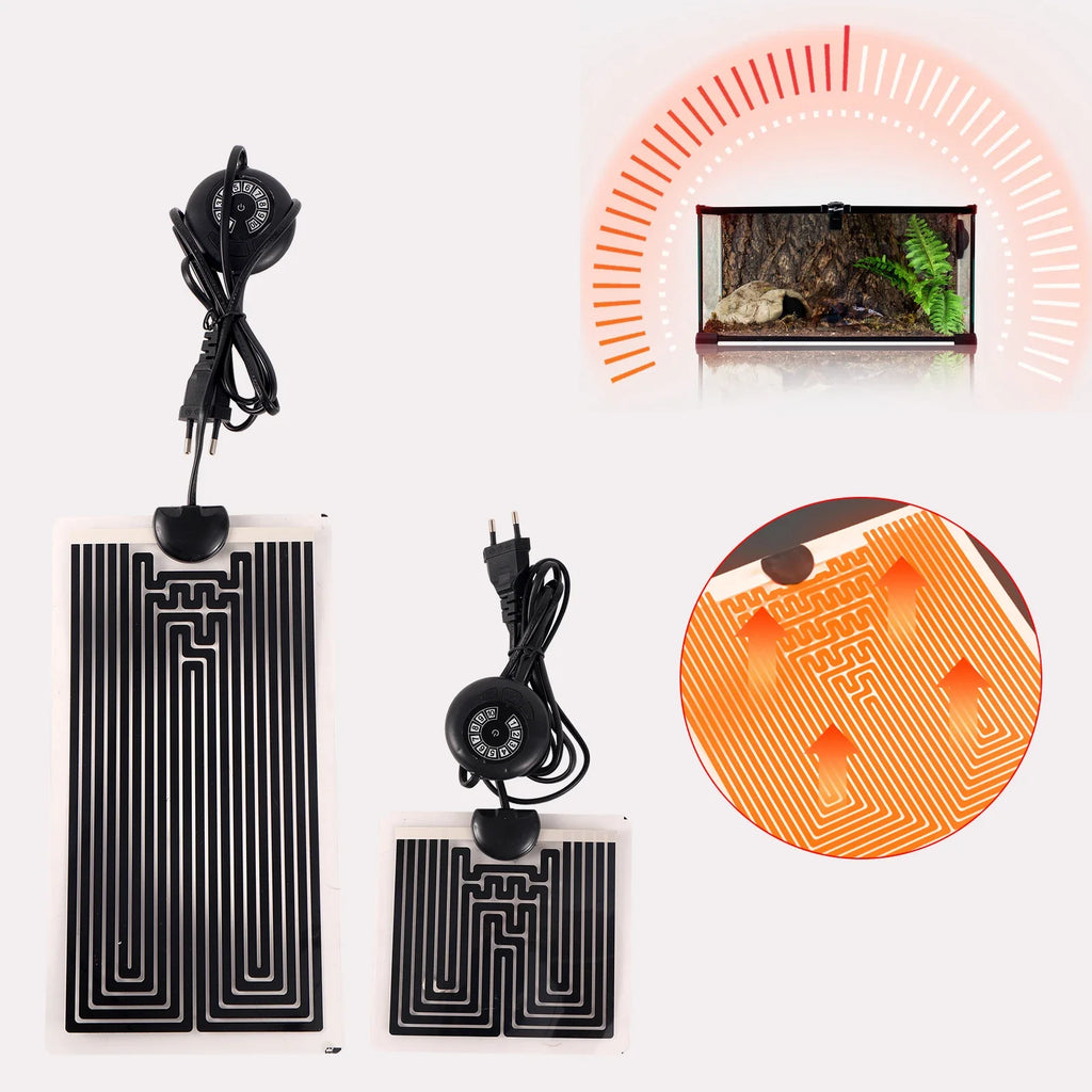 Adjustable Temperature Controller Mats Reptiles Heat Mat Pet Heating Warm Pads Reptiles Supplies Plant Warm Heating Pad 5-35W Vue