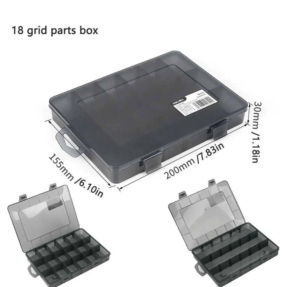 Grid Plastic Packaging Slots Screw Transparent Component Case Parts Box Organizer Box Tool Storage Box Vue