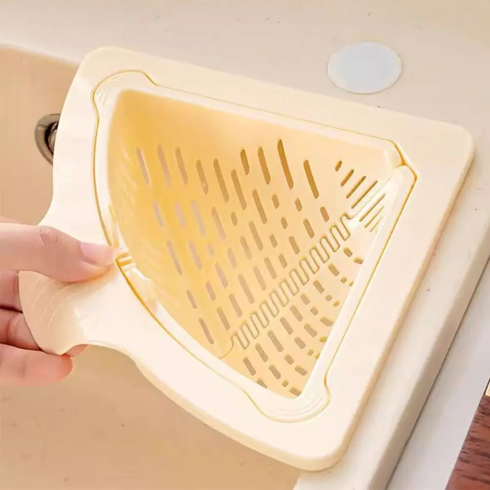 Durable Magnetic Sink Drain Basket Triangle Multifunctional Food