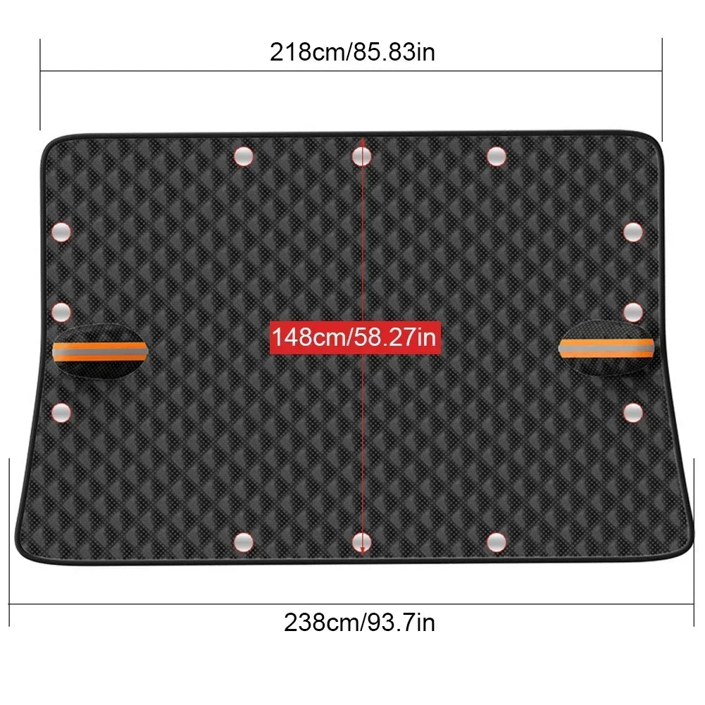 1-2PCS Magnetic Thickened Car Windshield Cover Snow Sun Shade Frostproof Half Cover Glass Protector Auto Accessories Vue