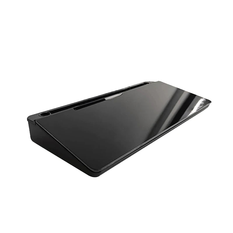 Desktop Whiteboard with Invisible Storage Smooth Writing Blackboard Glass Whiteboard Office Notes White Board with Card Slots Vue Black