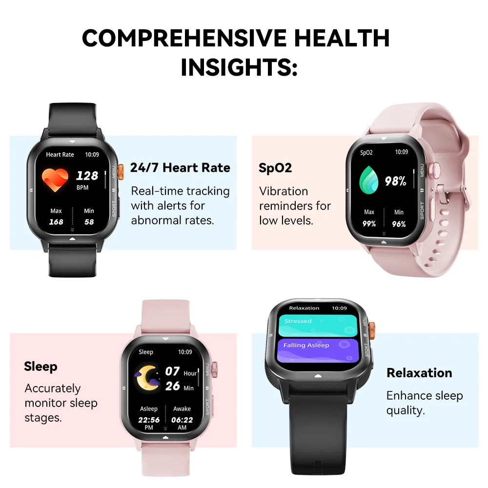 CUBOT Smartwatch U1, 1.93-inch Ultra-Thin Display,Heart Rate,Waterproof Sport Smart Watch for Men,Bluetooth Call,Fitness Tracker Vue