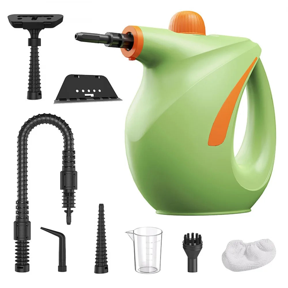 Pressurized Handheld 700ML Steam Cleaner Home Portable Multi-purpose High Pressure Deep Multi-surface Cleaning Steamer Machine Vue green