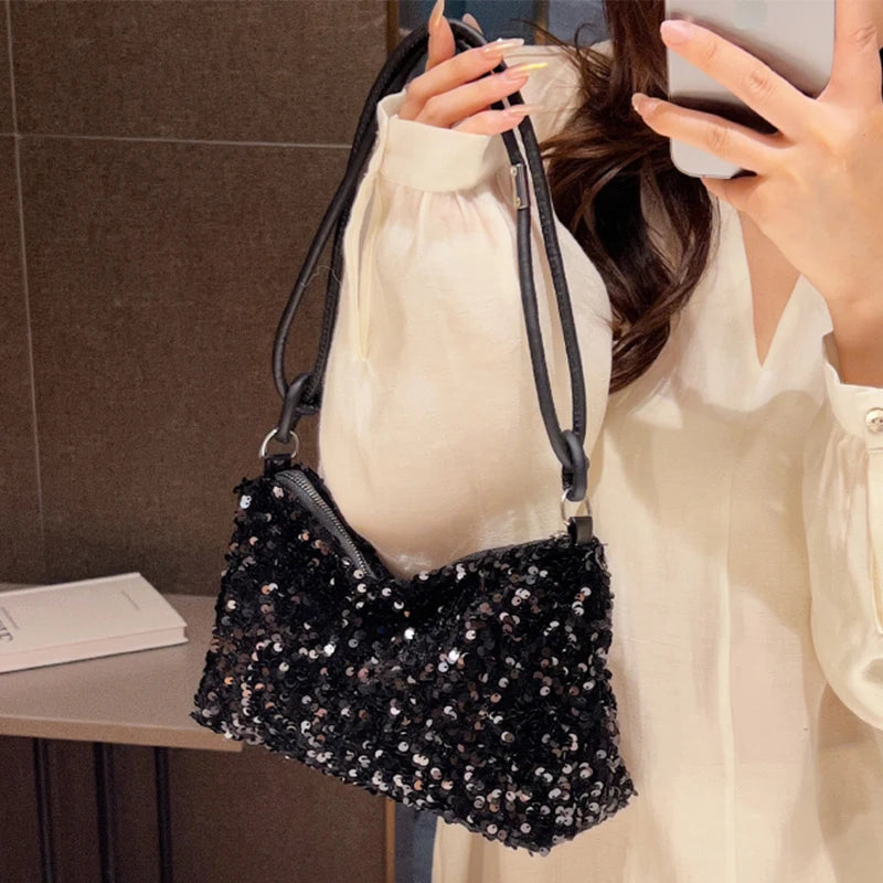 Popular Trendy Women's Korean-style Handbag Sequins Versatile