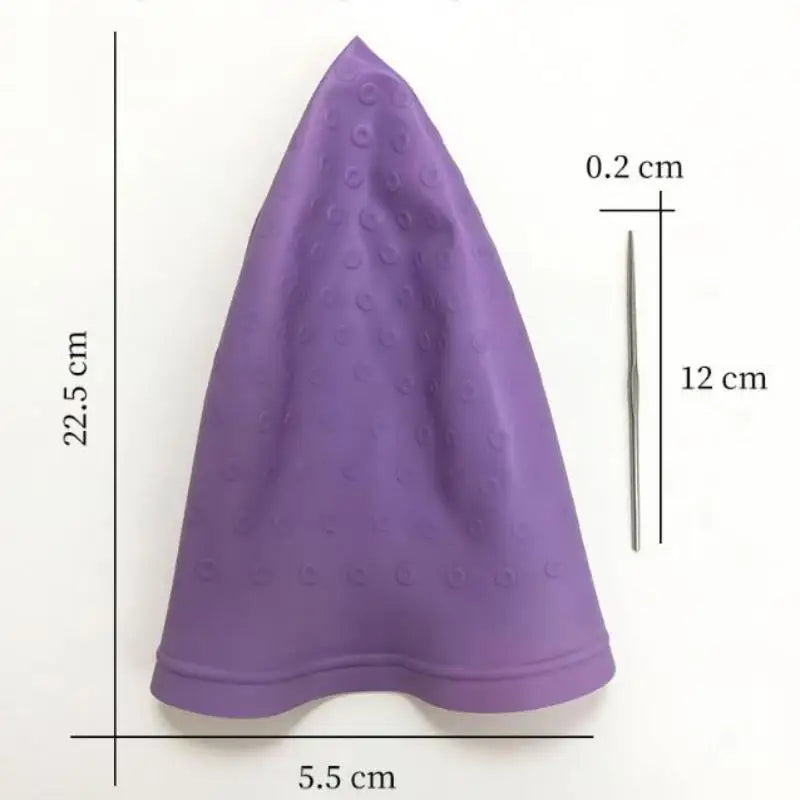 Silicone Hair Dye Cap With Hook Needle Professional Barber Frosting Highlight Coloring Hat Salon Hair Bleaching Styling Tool Vue