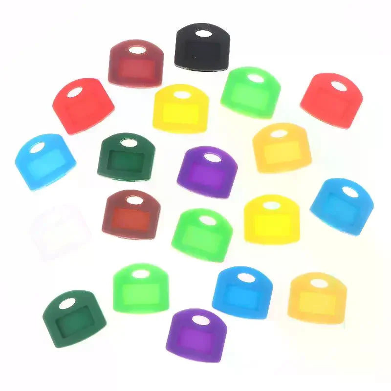 20PCS Random Colorful Silicone Key Covers For Easy ID - Flexible & Durable Identifier Tags Organize Keys Vue