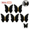 1-5PCS Solar Butterfly Wall Light IP65 Waterproof Modern Accent Lamp for Outdoor Stair Hallway Patio Balcony Garden Fence Vue White-5PCS