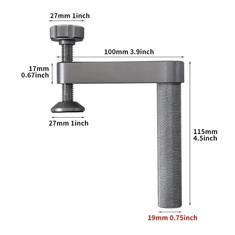 ABKW-2Pcs Bench Dog Clamp With Non-Slip Pad 19Mm Hold Down Clamp Aluminum Adjustable Table Clamps For Woodworking Tool Vue